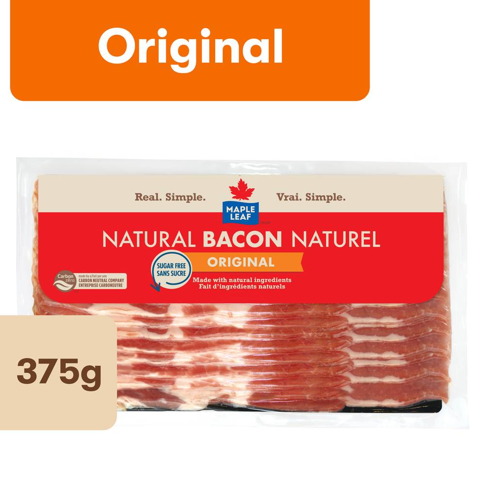 Maple Leaf Original Natural Bacon (375 g)