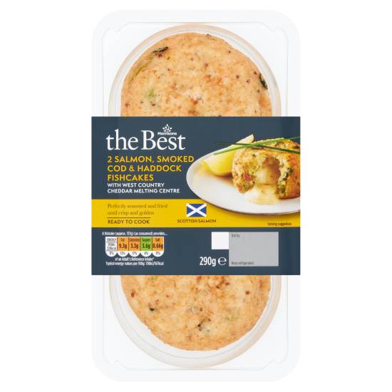 Morrisons The Best Salmon, Smoked Cod & Haddock Fishcakes (2 pack)