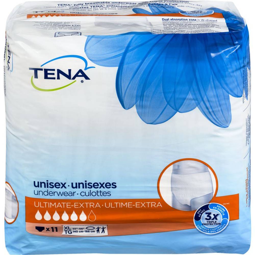 Tena culottes unisexes ultimes tg (12 unités) - protective underwear ultimate, extra large (11 ea)