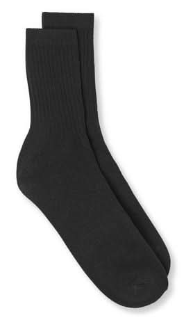 Athletic Works Men''S Crew Socks, 7-11, Black (2 ct)