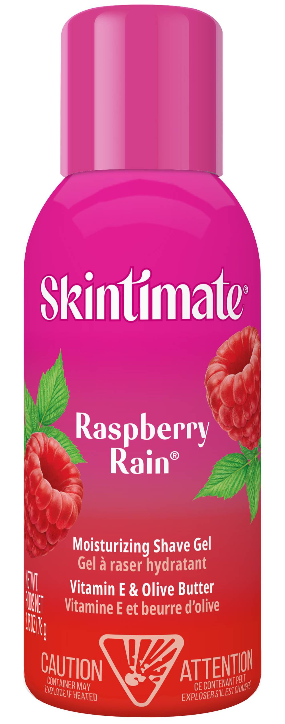 Skintimate Moisturizing Hydratant Raspberry Rain Shave Gel (2.75 oz)