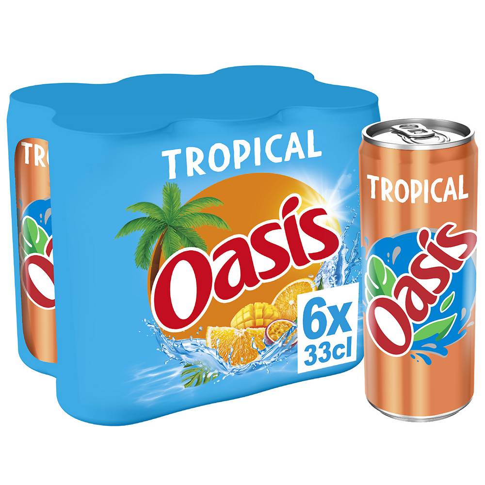 Oasis - Boisson aux fruits  (6 pièces, 330 ml) (tropical )
