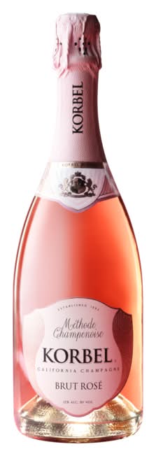 Korbel California Champagne Brut Rose Wine (750 ml)