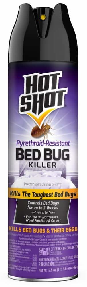 Hot Shot 17.5 Oz. Pyrethroid-Resistant Bed Bug Insect Killer Aerosol