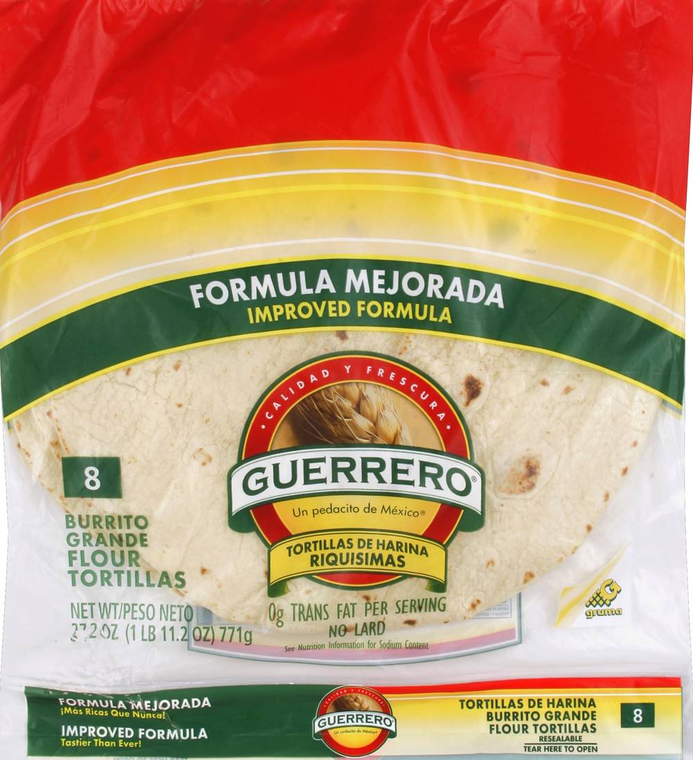 Guerrero Burrito Grande Flour Tortillas (1.7 lbs, 8 ct)