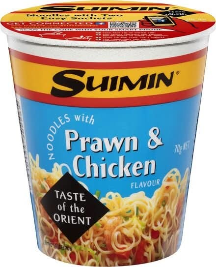 Suimin Cup Noodles Prawn & Chicken 70G