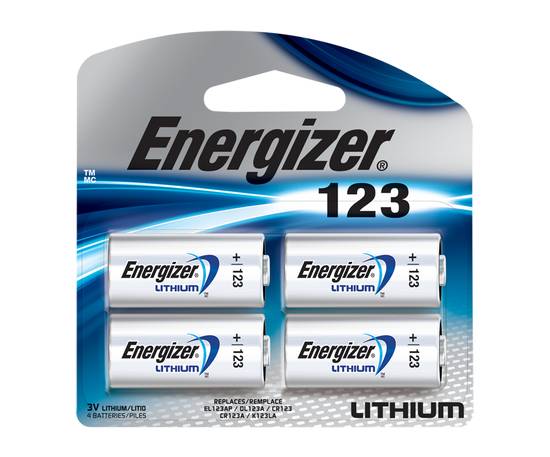 Energizer Lithium 123 Batteries (4 units)