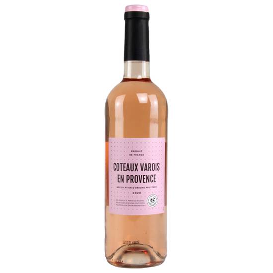 Vin rosé coteaux varois en provence franprix 75cl