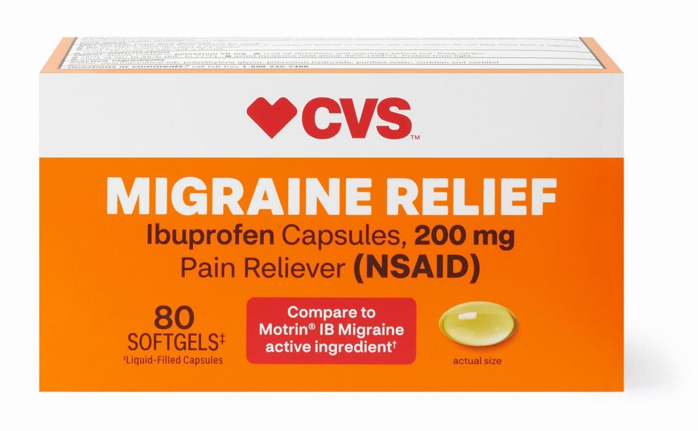 CVS Health Ibuprofen Migraine 200 mg Softgels (80 ct)