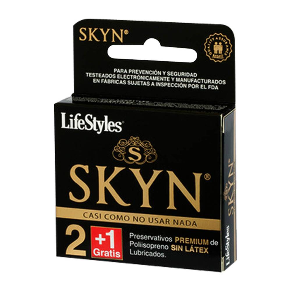 Lifestyles preservativos skin (caja 3 u)