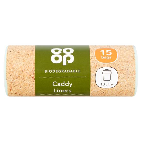 Co-Op 15 Biodegradable Caddy Liners 10 Litre