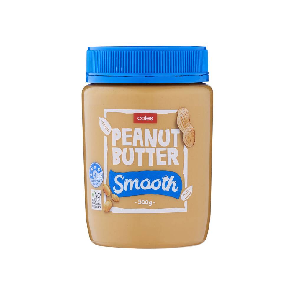 Coles Smooth Peanut Butter 500g