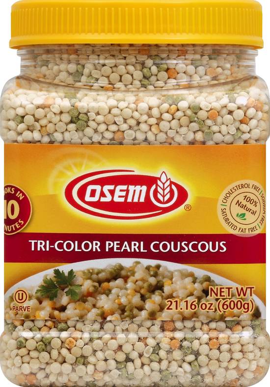 Osem Pearl, Tri-Color, Couscous, Israeli, Jar (21.2 oz)