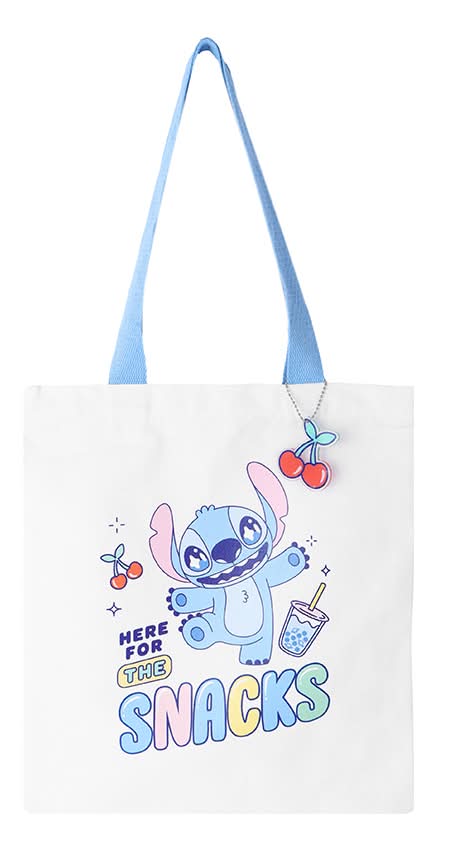 Miniso · Bolsa de compras de lilo & stitch, 38x34 cm, blanca