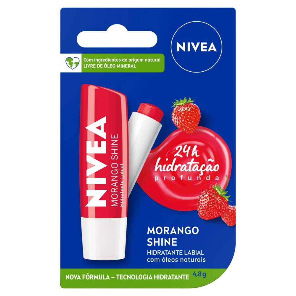 Nivea hidratante labial (morango shine)