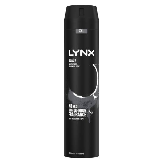 Lynx Aerosol Bodyspray Xxl Black 250 ml