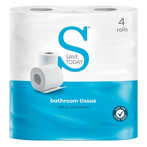 Save Today Soft & Absorbent Bathroom Tissue Rolls (4 ct)