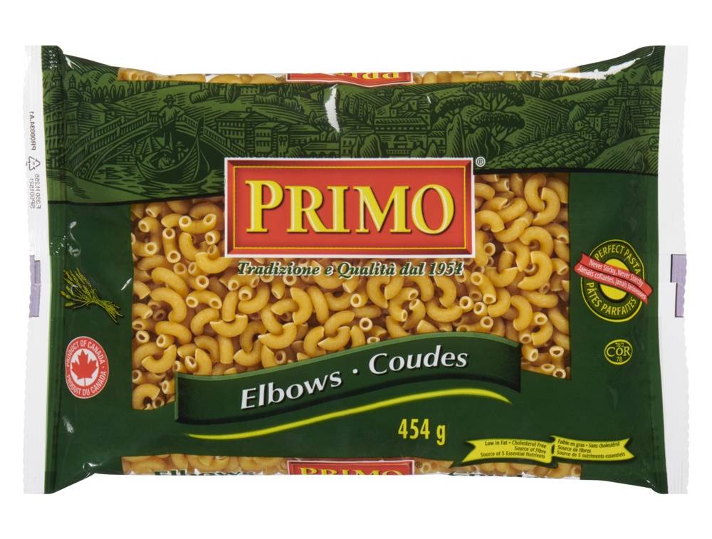Primo coudes pâtes (454 gr) - elbows pasta (454 gr)