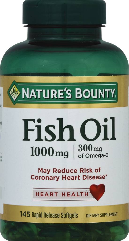 Nature's Bounty Fish Oil 1000 mg Omega 3 Supplement (145 ct)