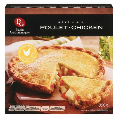 Plaisirs gastronomiques poulet viande blanche - chicken pie (850 g)