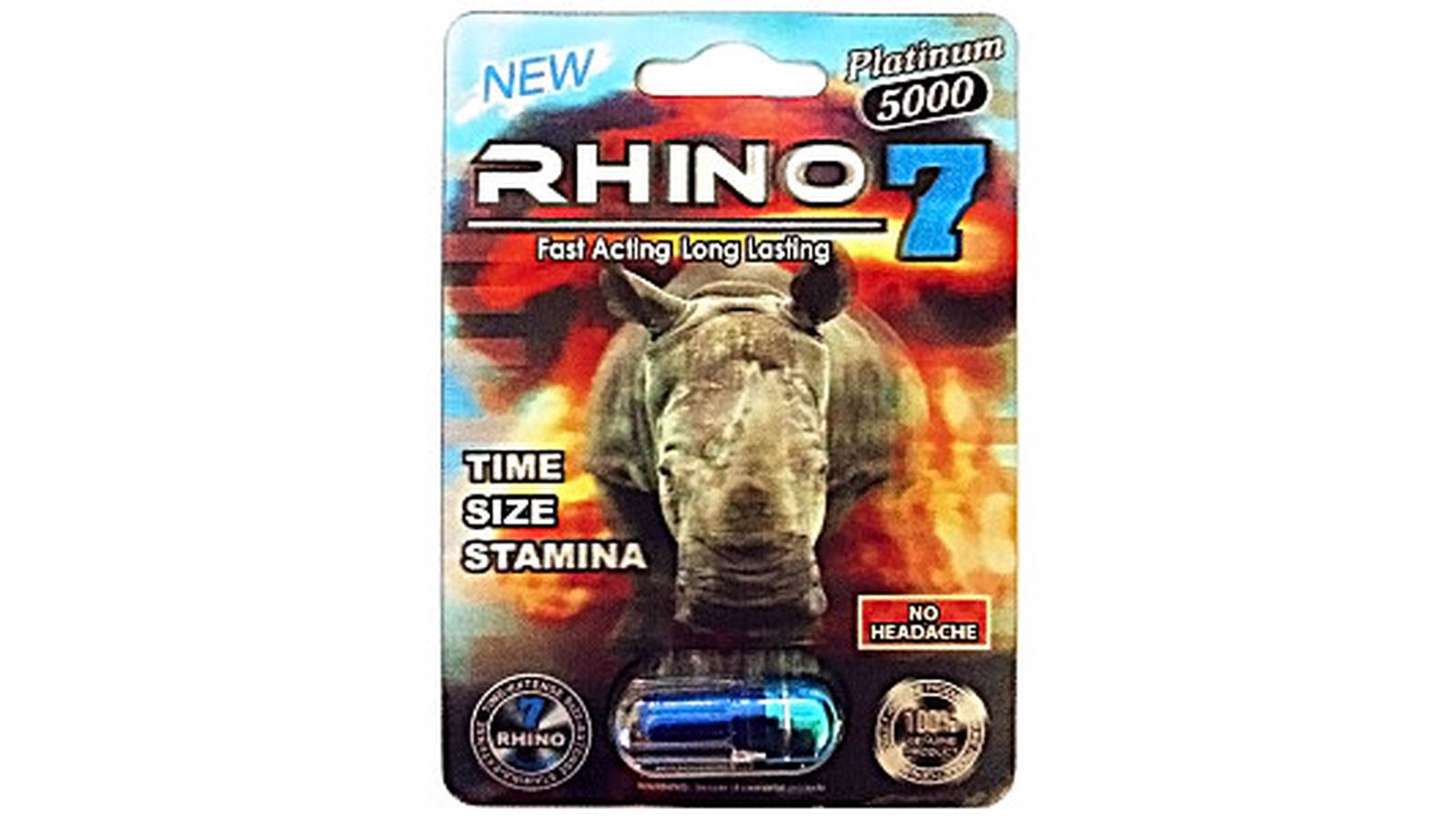 Rhino 7 (Platinum 5000), Male Sexual Supplement, 1 Capsule