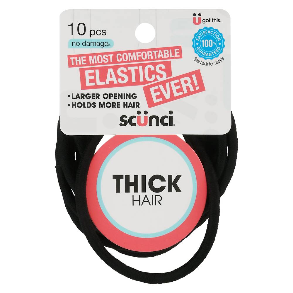 Scunci No Damage Thick Hair Elastics (10 ct)