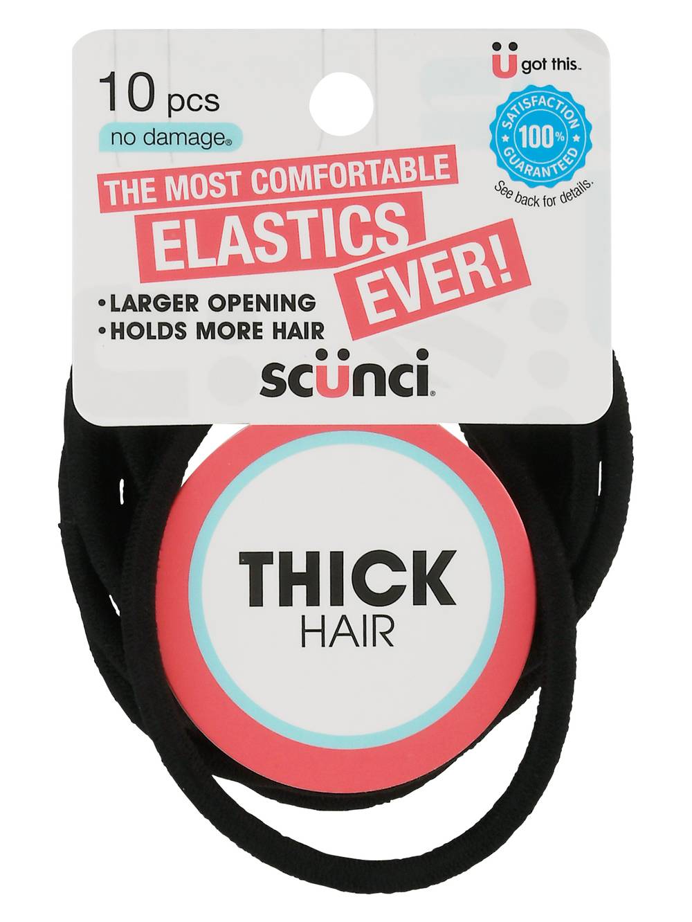 Scunci No Damage Thick Hair Elastics (1 oz, 10 ct)