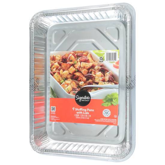 Signature Select Stuffing Pans With Lids (4 ct)