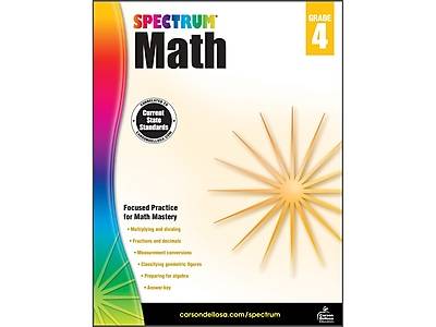 Spectrum Math Grade 4, Paperback Workbook (704564)