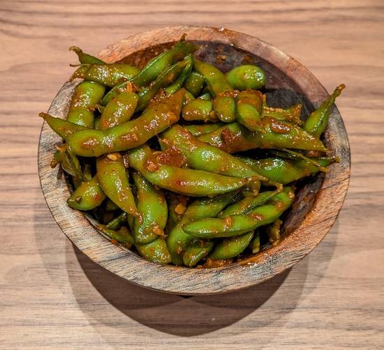 Spicy Garlic Edamame