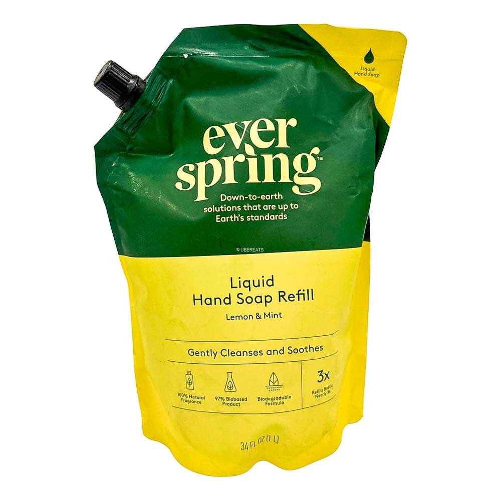 Liquid Hand Soap Refill - 34 fl oz - Lemon & Mint - Everspring™