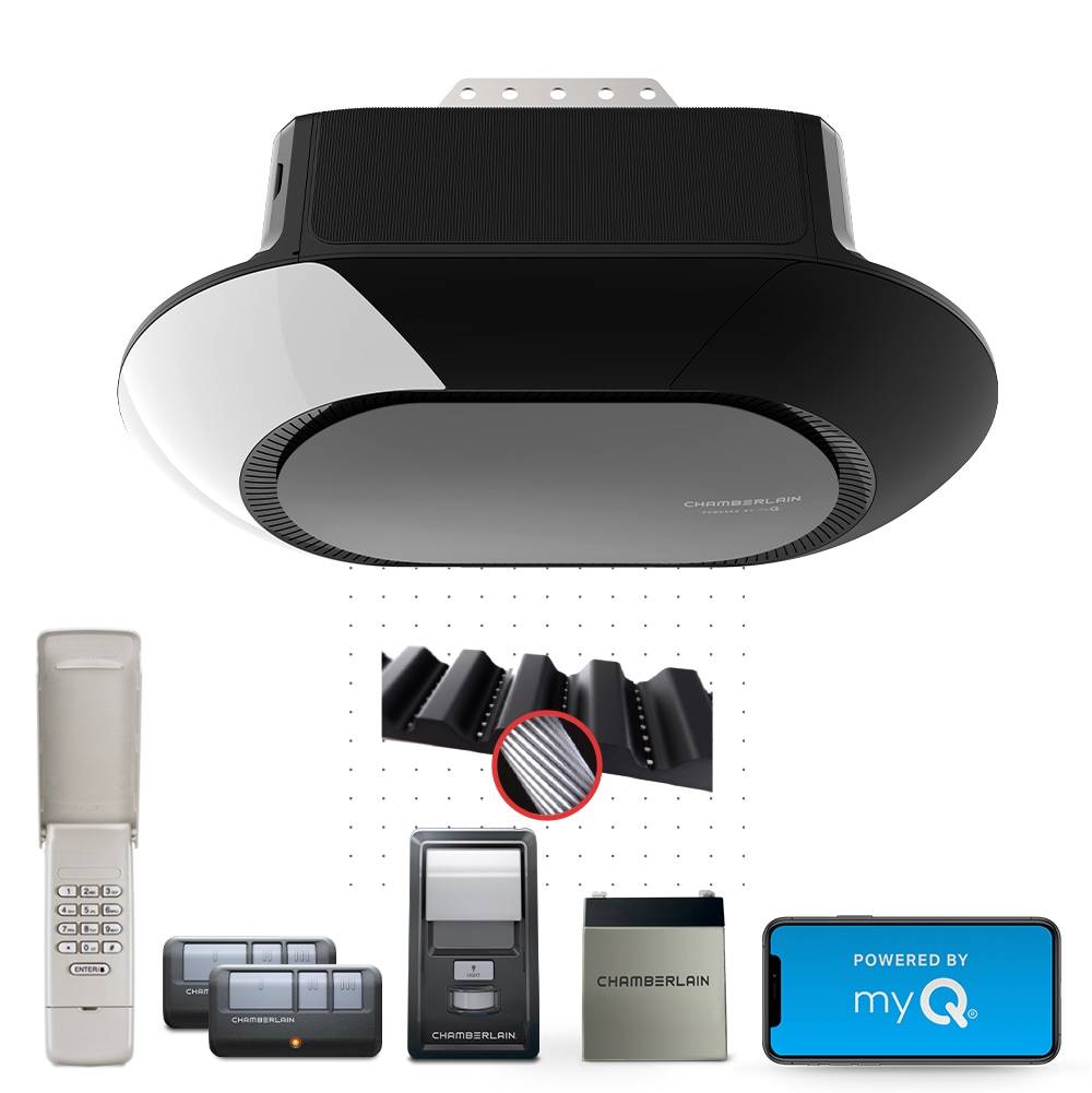 Chamberlain 3/4 HPS myQ Smart Compatible Belt drive Garage Door Opener Wi-Fi Compatibility and Battery Back-Up LED Light | B4613T