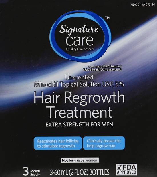 Signature Care Hair Regrowth Treatment For Men (3 ct)