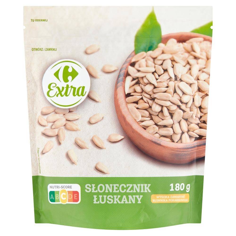 Carrefour Extra Słonecznik łuskany 180 g