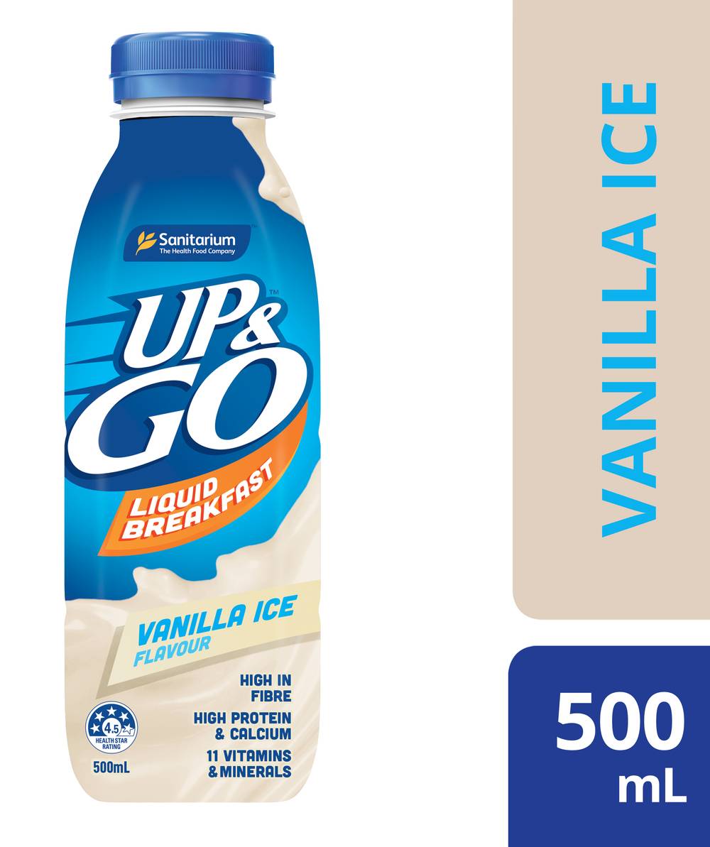 UP&GO Liquid Breakfast Protien Drink, Vanilla Ice (500mL)