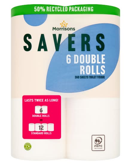 Morrisons Savers Toilet Tissue Paper (12 pack)