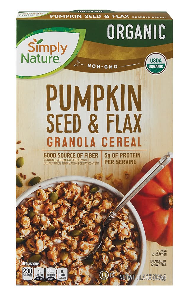 Simply Nature Organic Pumpkin Seed & Flax Granola Cereal (11.5 oz)