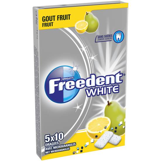 Freedent - Chewing gum sans sucre fruits white(5 pièces)