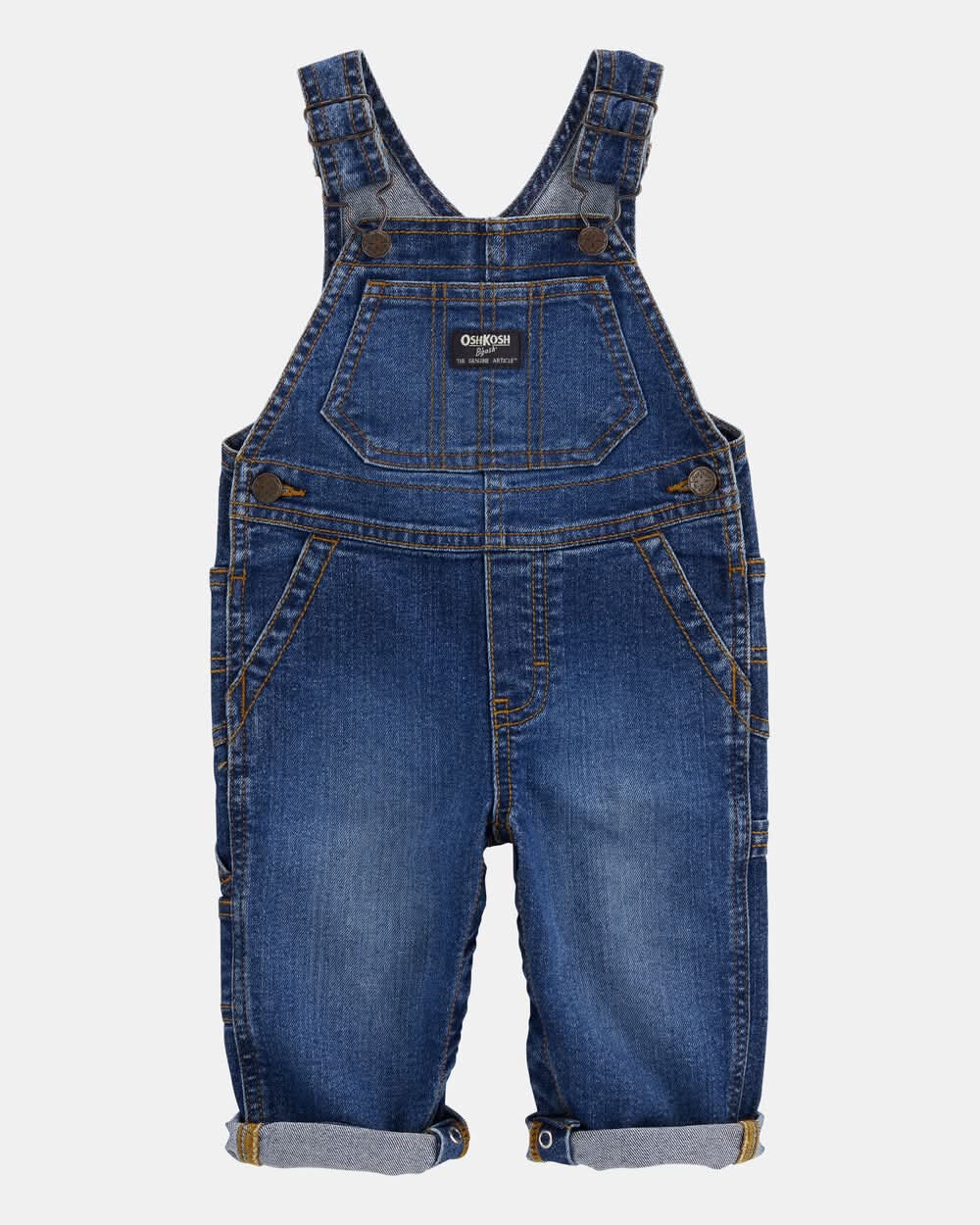 Baby Stretch Denim Classic Overalls - Dark Wash - 3M