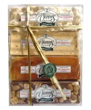 Turrones surtidos sin azúcar añadido Vicens 4 ud.