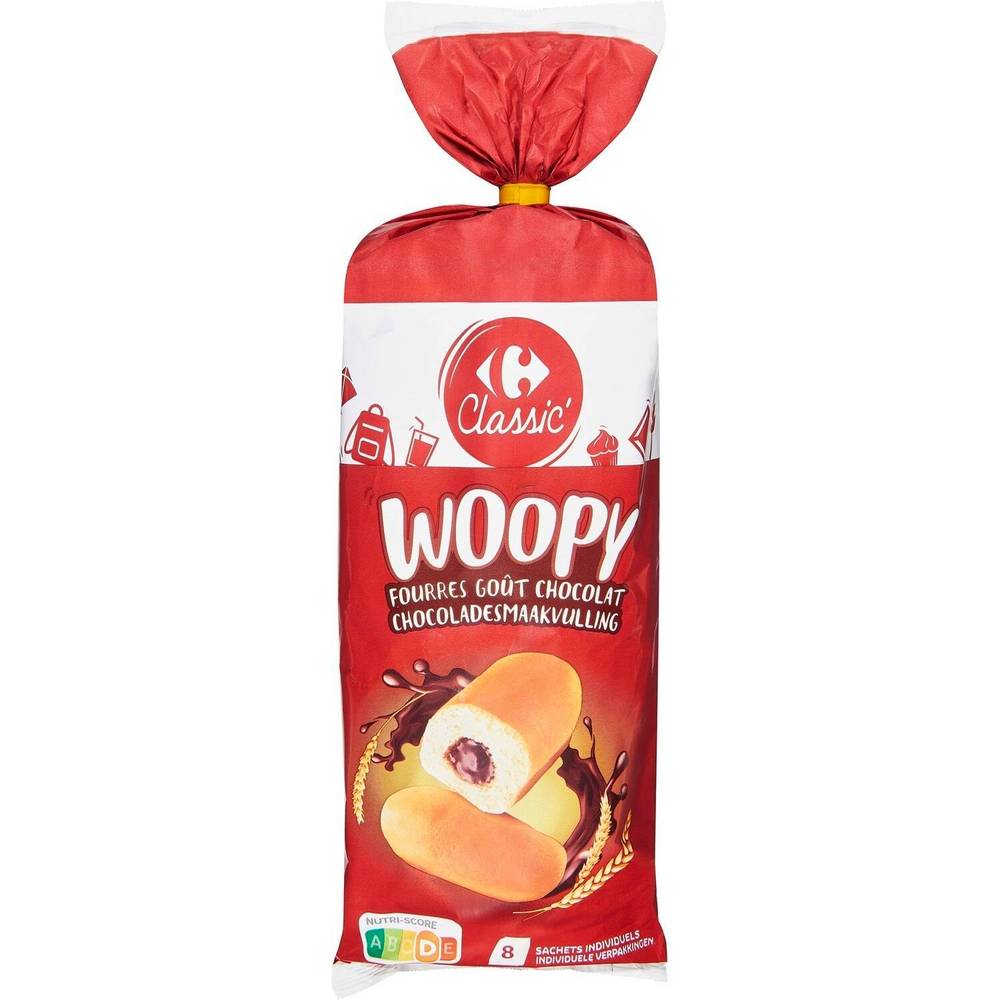 Carrefour Classic' - Brioches woopy chocolat (8 pièces)