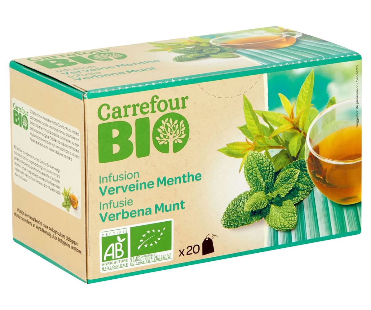 Carrefour Bio Infusion Verveine Menthe 20 Pièces 30 g
