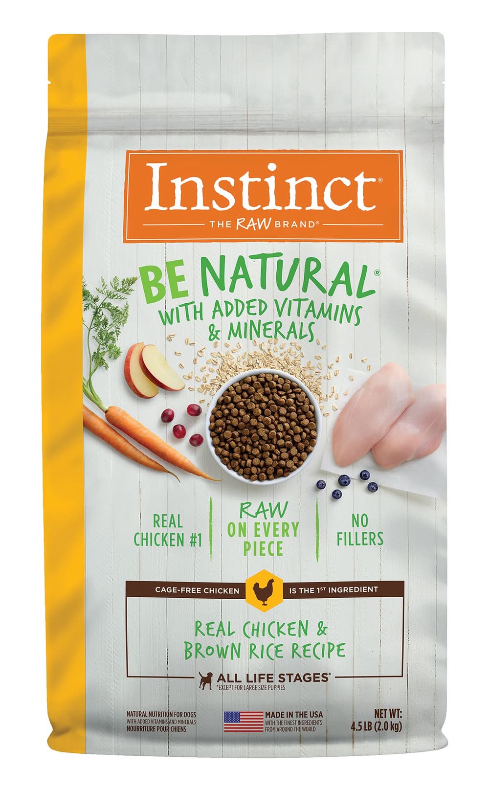 Instinct® Be Natural ™ All Life Stages Dry Dog Food - Chicken & Brown Rice (Flavor: Chicken & Brown Rice, Size: 4.5 Lb)