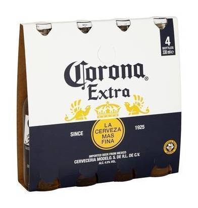 Corona Lager Beer Bottles 4 x 330ml