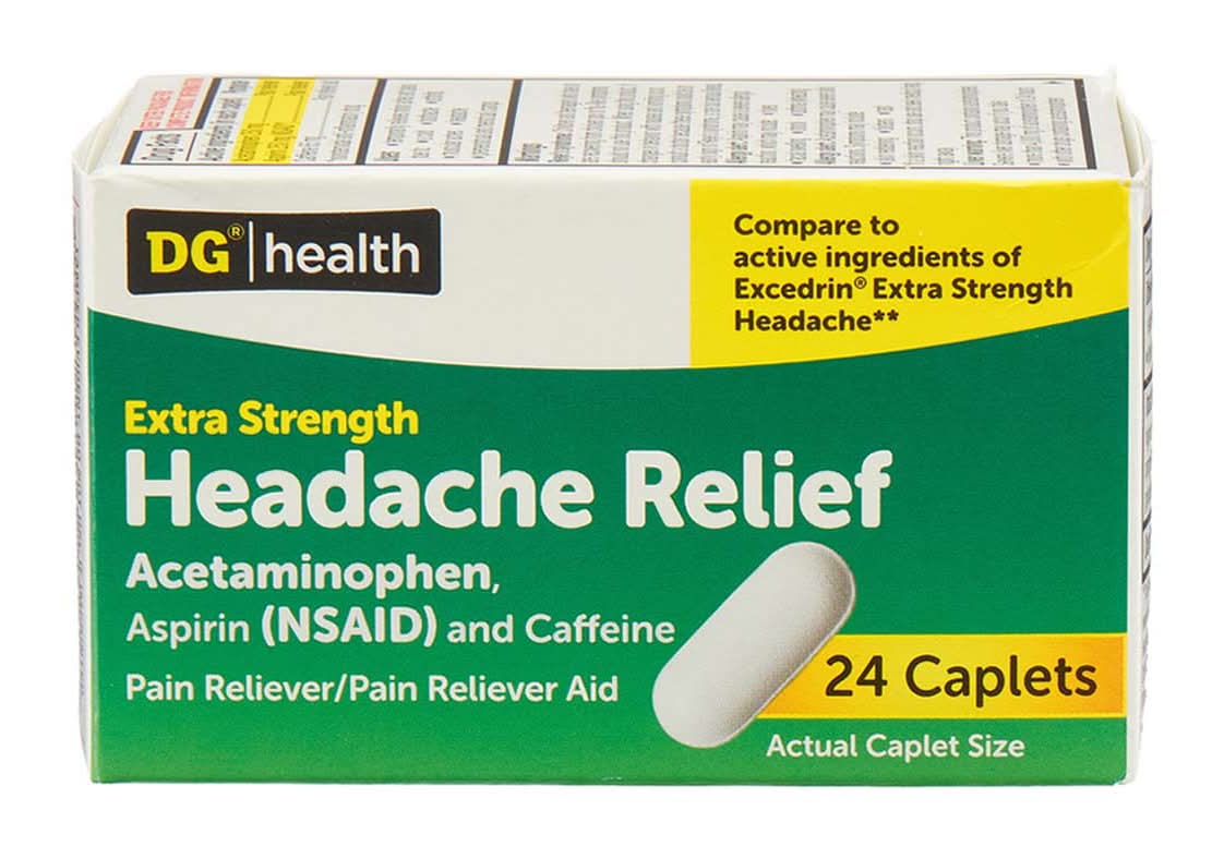 Dg Health Extra Strength Headache Relief Caplet 24 Ct