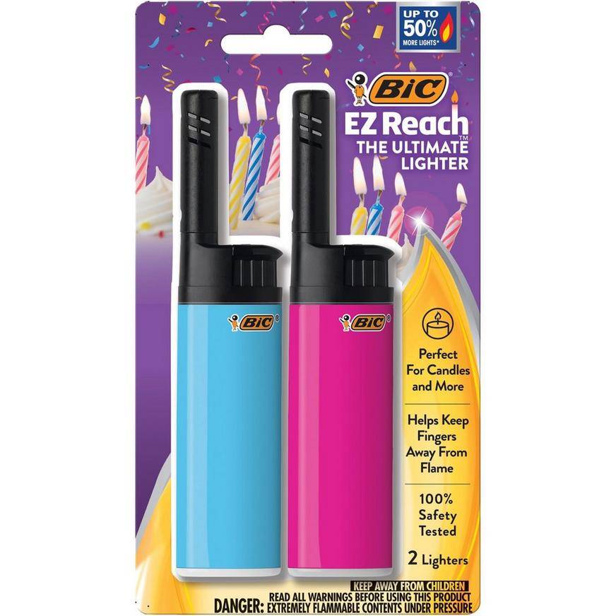 BiC Ez Reach Lighters, Multi (2 ct)