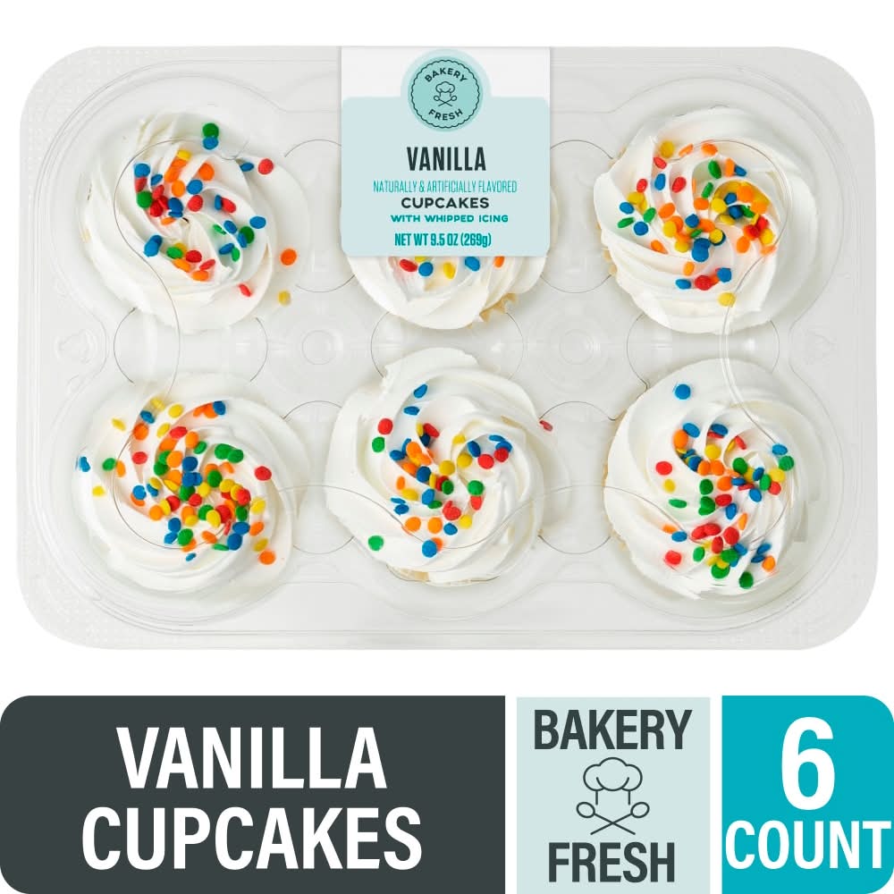 Bakery Fresh Vanilla Cupcakes with Whipped Icing