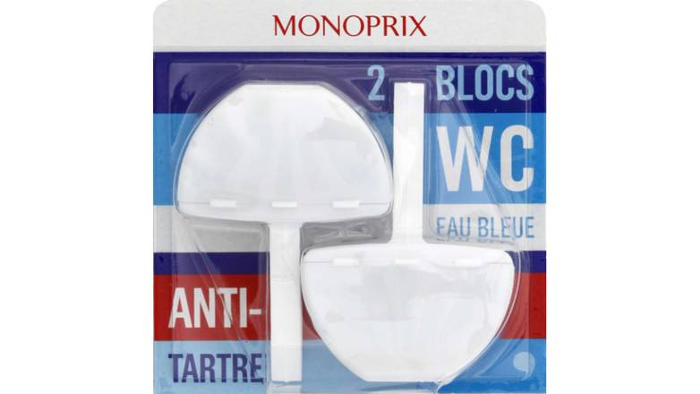 Monoprix - Blocs wc anti tartre eau bleue