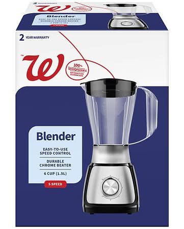 Living Solutions 5 Speed Blender With Stainless Steel Decoration