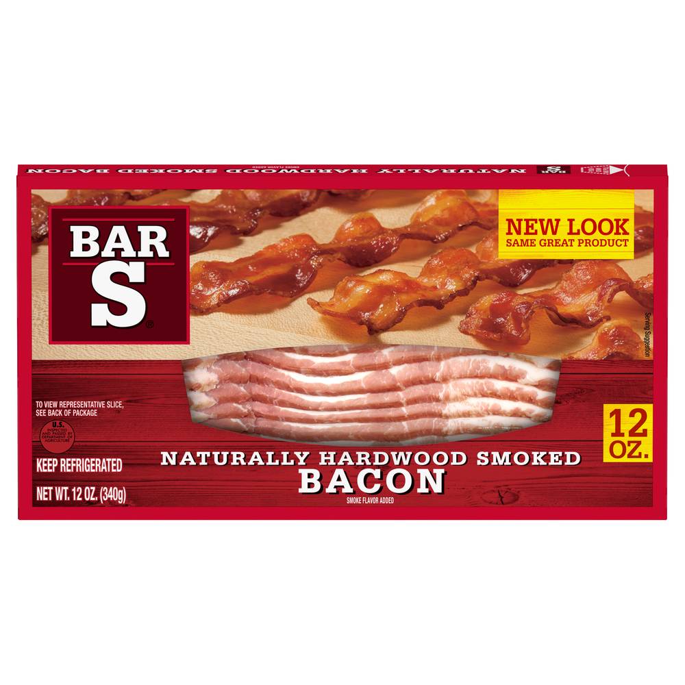 Bar-S Naturally Hardwood Smoked Bacon (12 oz)